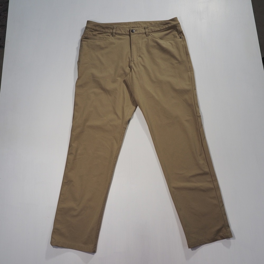 Lululemon Pants Mens 34 ABC Warpstreme Khaki Chino Trouser Stretch Performance
